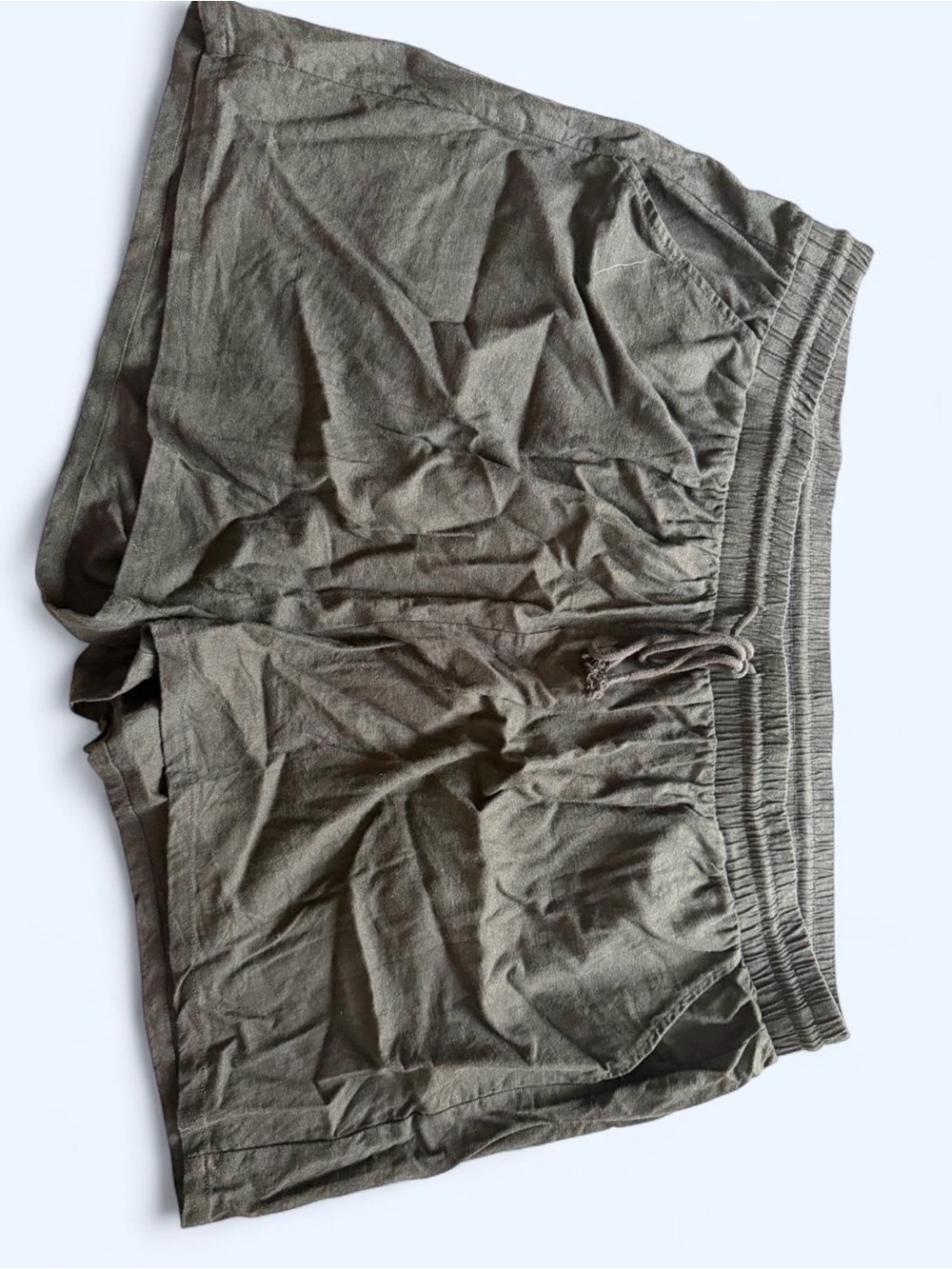 torrid Black Linen Blend Drawstring Shorts S 4X